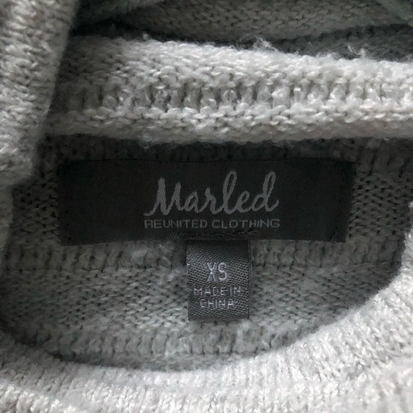 Marled Long Gray Sweater - Picture 2 of 3